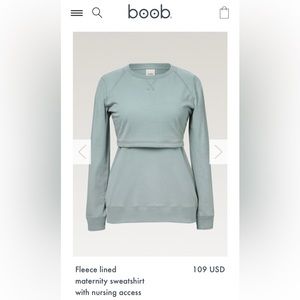 boob maternity sweatshirt with nursing access